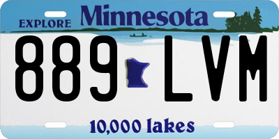 MN license plate 889LVM