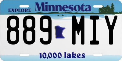 MN license plate 889MIY