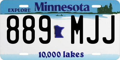 MN license plate 889MJJ