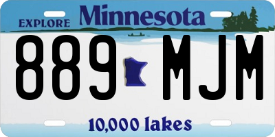 MN license plate 889MJM