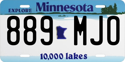 MN license plate 889MJO