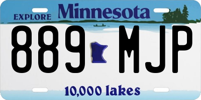 MN license plate 889MJP