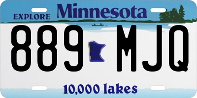 MN license plate 889MJQ