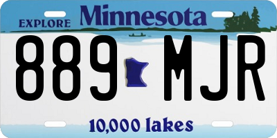 MN license plate 889MJR