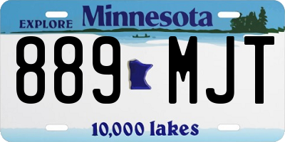 MN license plate 889MJT