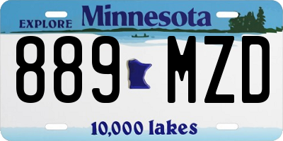 MN license plate 889MZD
