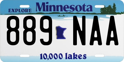 MN license plate 889NAA