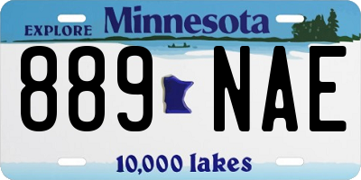 MN license plate 889NAE