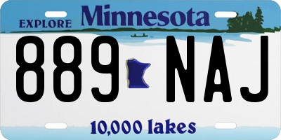 MN license plate 889NAJ