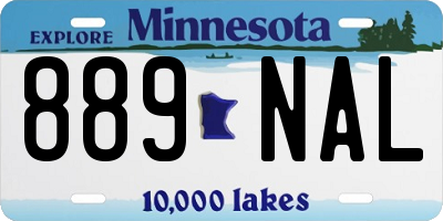 MN license plate 889NAL