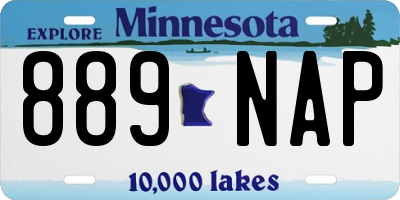 MN license plate 889NAP