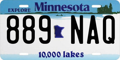 MN license plate 889NAQ