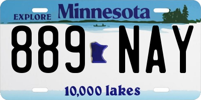 MN license plate 889NAY