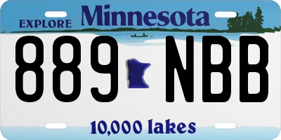 MN license plate 889NBB