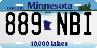 MN license plate 889NBI