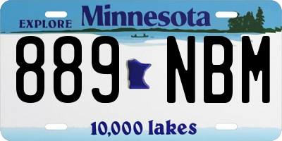 MN license plate 889NBM