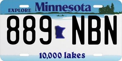 MN license plate 889NBN