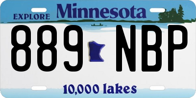 MN license plate 889NBP