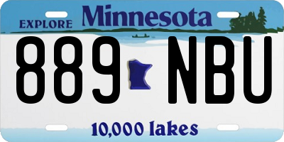 MN license plate 889NBU
