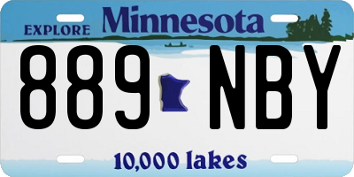MN license plate 889NBY
