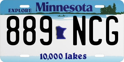 MN license plate 889NCG