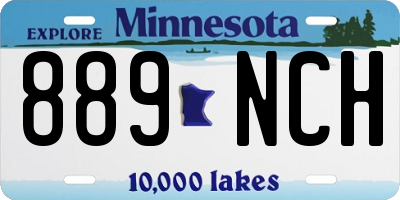 MN license plate 889NCH