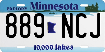 MN license plate 889NCJ