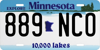 MN license plate 889NCO