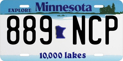 MN license plate 889NCP