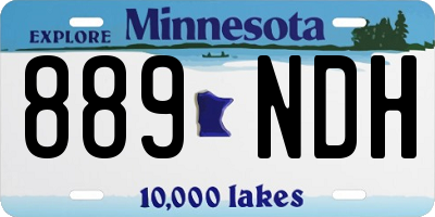 MN license plate 889NDH