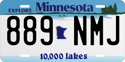 MN license plate 889NMJ