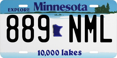 MN license plate 889NML