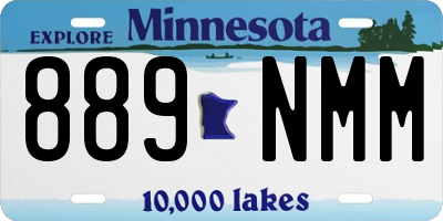 MN license plate 889NMM