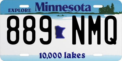 MN license plate 889NMQ