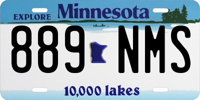 MN license plate 889NMS