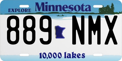 MN license plate 889NMX
