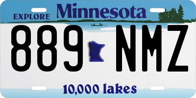 MN license plate 889NMZ