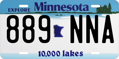 MN license plate 889NNA