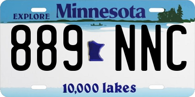 MN license plate 889NNC