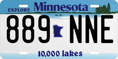 MN license plate 889NNE