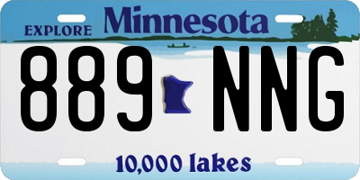 MN license plate 889NNG