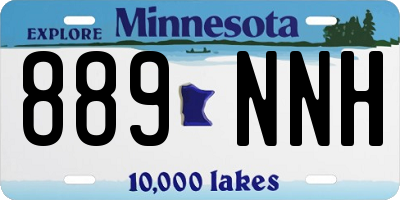 MN license plate 889NNH