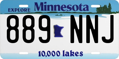 MN license plate 889NNJ