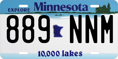 MN license plate 889NNM