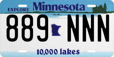 MN license plate 889NNN