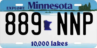 MN license plate 889NNP