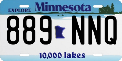 MN license plate 889NNQ