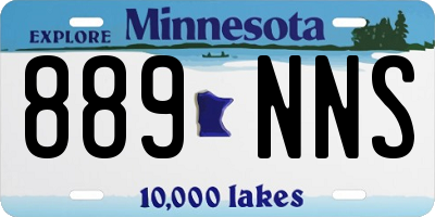 MN license plate 889NNS