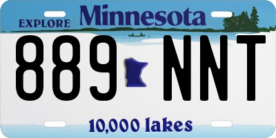 MN license plate 889NNT
