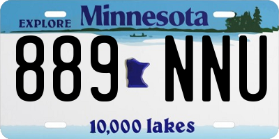 MN license plate 889NNU